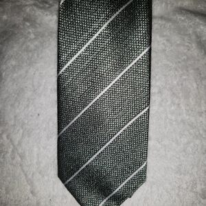 Elegant Gray Striped Tie